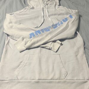 PINK Victoria's Secret Light Blue Hoodie with Blue Logo